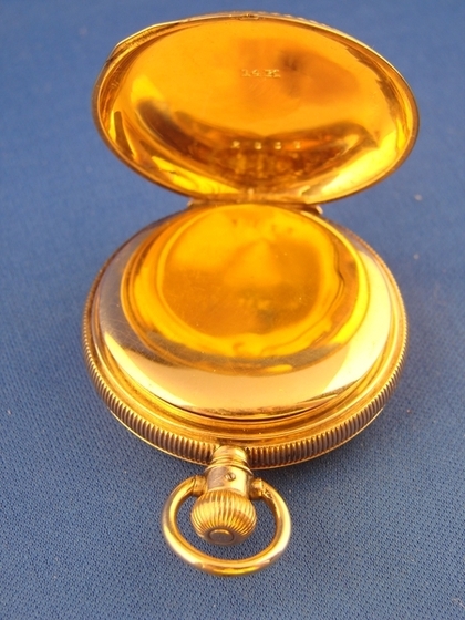 LONGINES POCKET WATCH IN A 14K SOLID GOLD HUNTING CASE